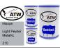 Preview: Nissan, Light Pewter Metallic, 210: 500ml Lackdose + 500ml Klarlack + 250ml Härter - Set, von ATW Autoteile West.